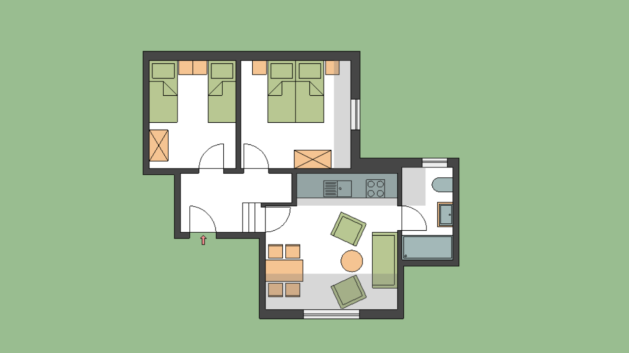 55m² Wohnung 1